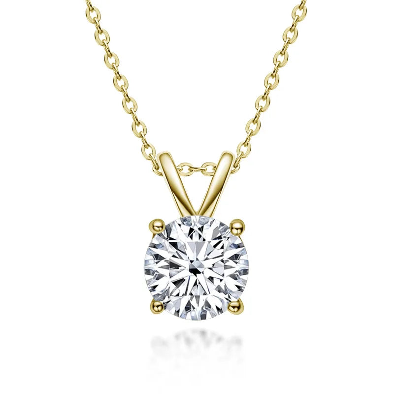 Necklace For Women Sterling Silver Plated D Color Diamond Engagement Wedding Necklace Fine Jewelry