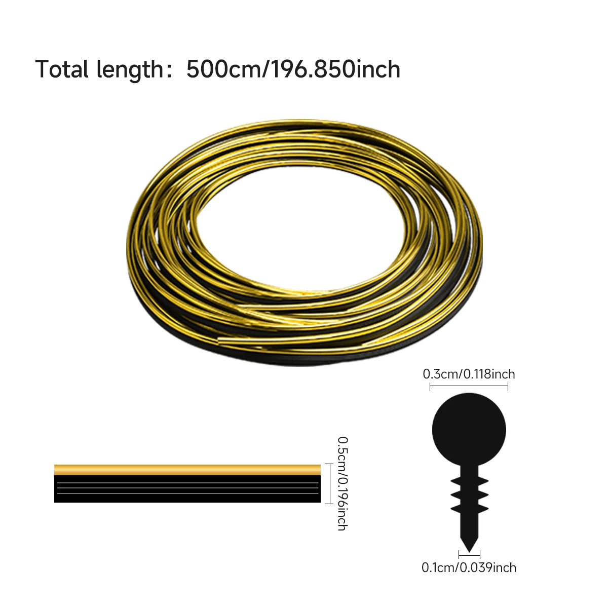 5M Car Trim Strip Electroplated Red DIY Decoration Flexible Strips With Scraper Trim Interior Moulding Car Styling Strips