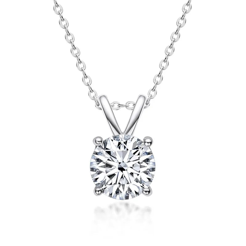 Necklace For Women Sterling Silver Plated D Color Diamond Engagement Wedding Necklace Fine Jewelry