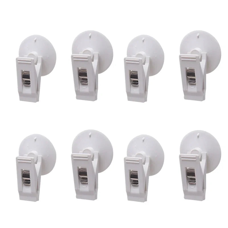 Car Suction Cup Clips Interior Organizer Removable Holder Sunshade Curtain Towel Ticket Card Retainer Hook Auto Fastener Clip