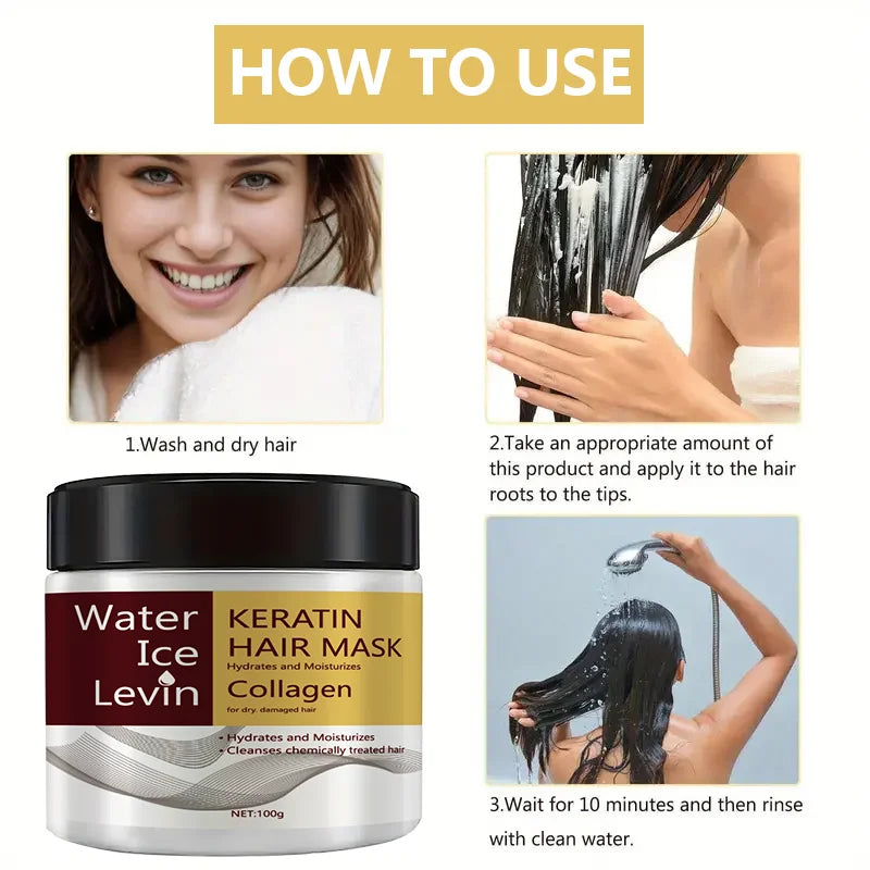 Keratin Collagen  Hair Mask Dual Oil Control Moisturizer Conditioner Soft Smooth Frizz Damaged Repair Revitalize Hair Care