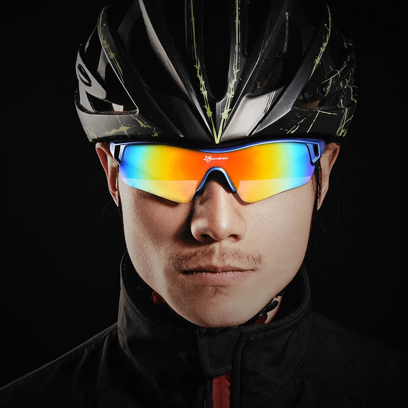 ROCKBROS Polarized Cycling Glasses Men Sports Sunglasses Road MTB Mountain Bike Bicycle Riding Protection Goggles Eyewear 5 Lens