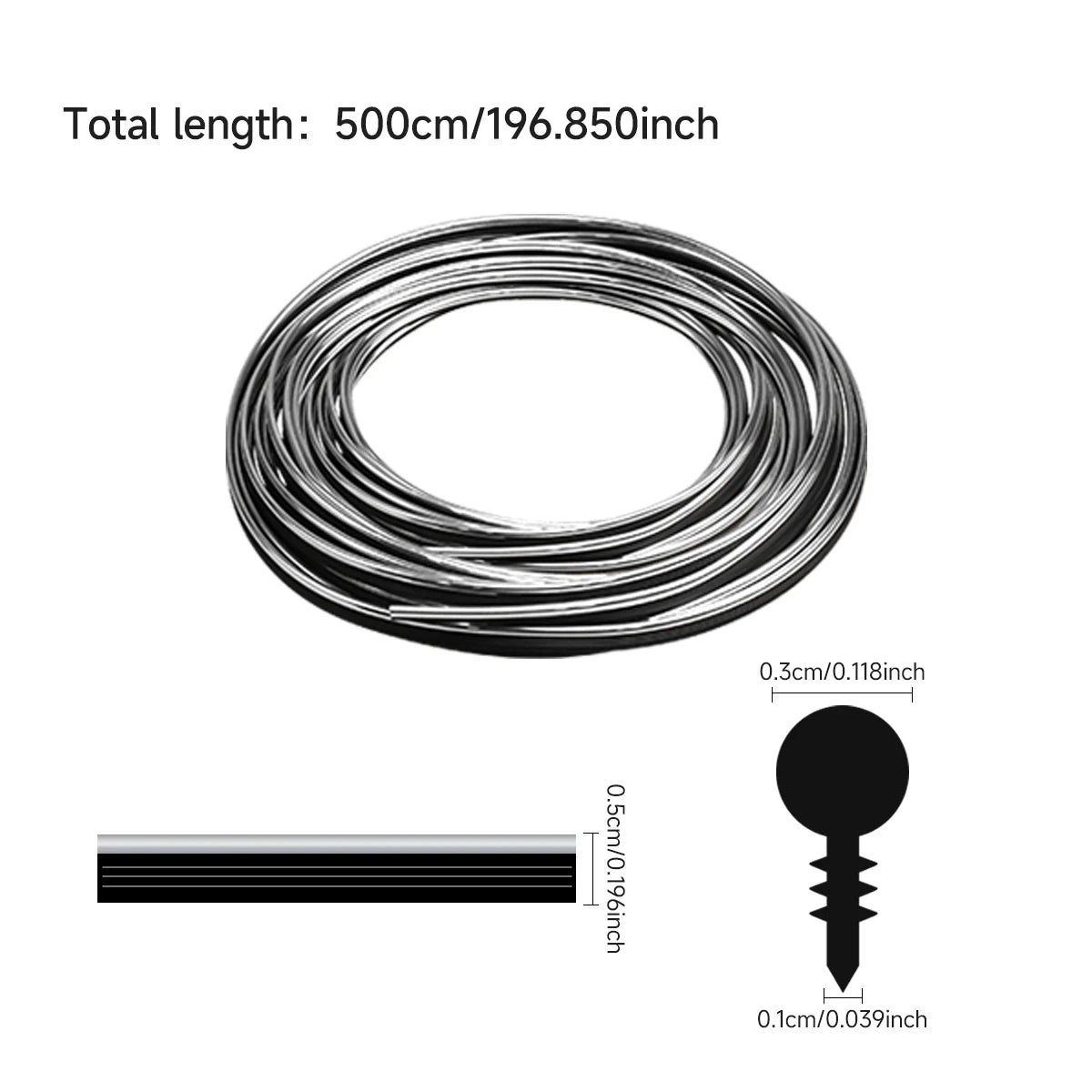 5M Car Trim Strip Electroplated Red DIY Decoration Flexible Strips With Scraper Trim Interior Moulding Car Styling Strips