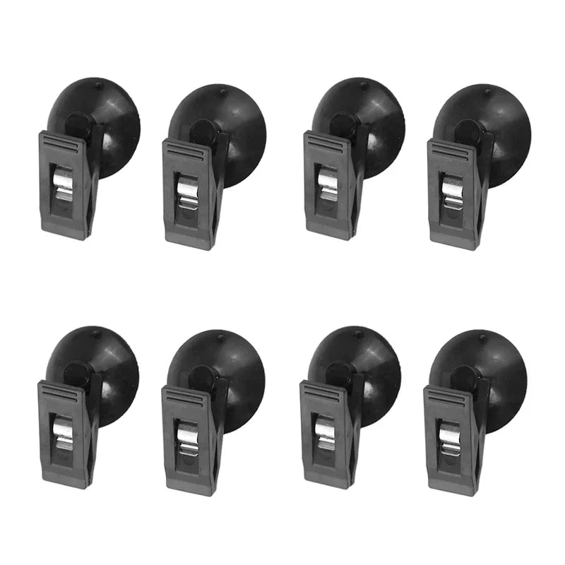 Car Suction Cup Clips Interior Organizer Removable Holder Sunshade Curtain Towel Ticket Card Retainer Hook Auto Fastener Clip