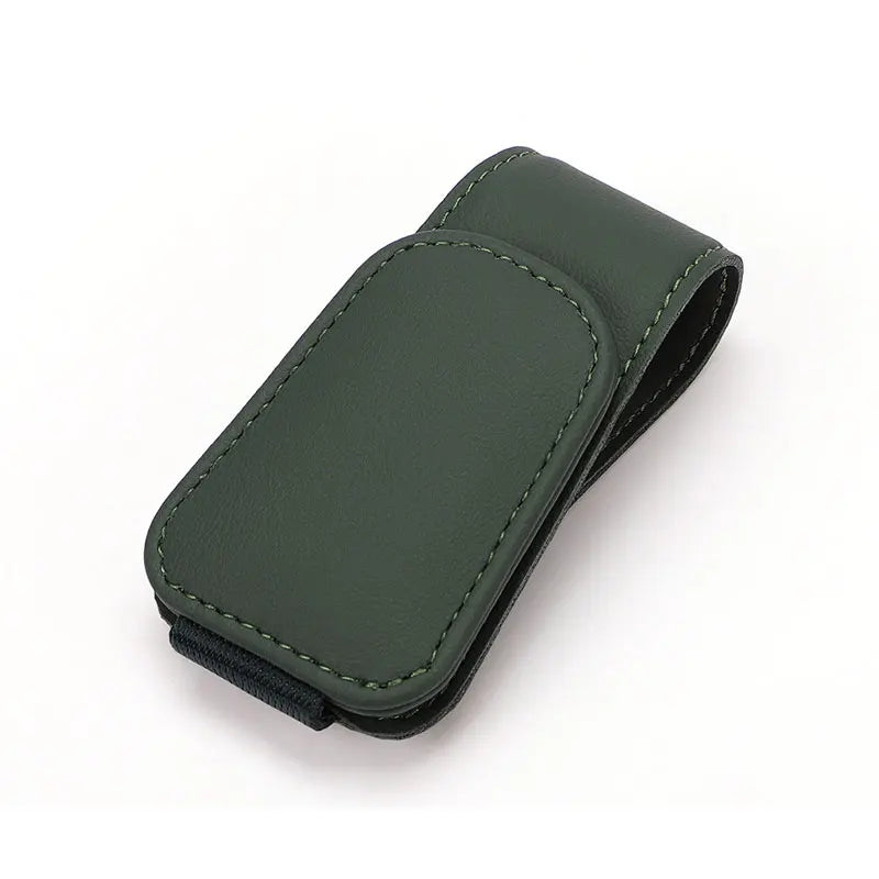 Universal Car Auto Sun Visor Eyeglass Hanger Clip Leather Glasses Holder Magnetic Multi-Function Automobile Accessories Storage