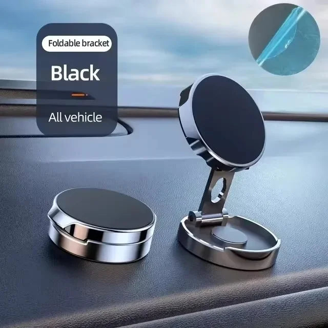 Car Mobile Phone Stand Strong Magnetic Car Holder 720° Foldable Round Bracket Support for Universal Phones Mount Holders