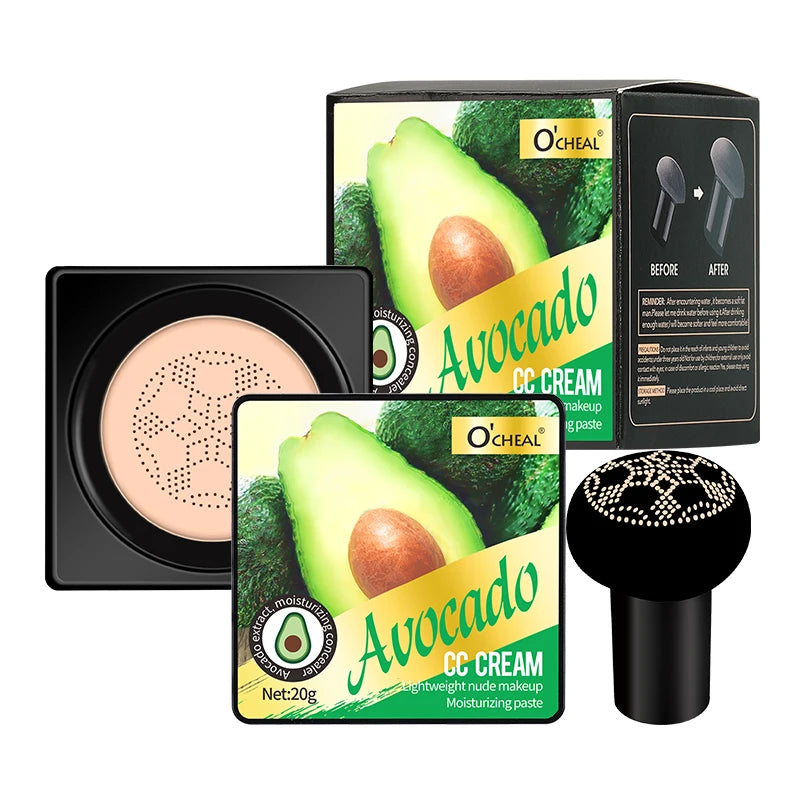 Mushroom Head BB Cream Foundation Cream for Face Makeup Concealer Cushion for Face Base Cream Makeup Cushion Compact