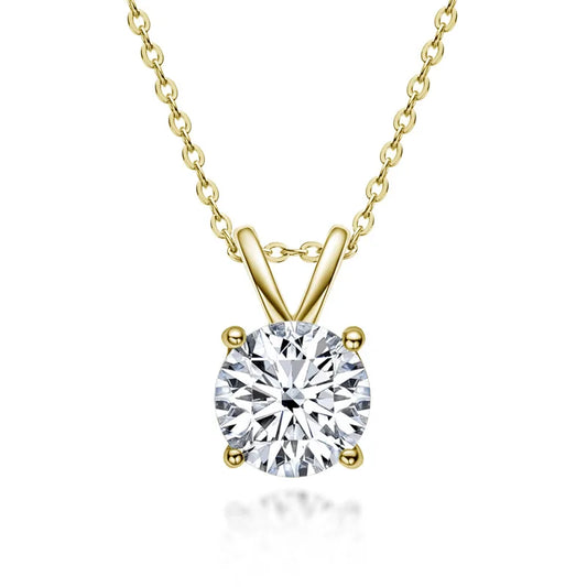 Necklace For Women Sterling Silver Plated D Color Diamond Engagement Wedding Necklace Fine Jewelry