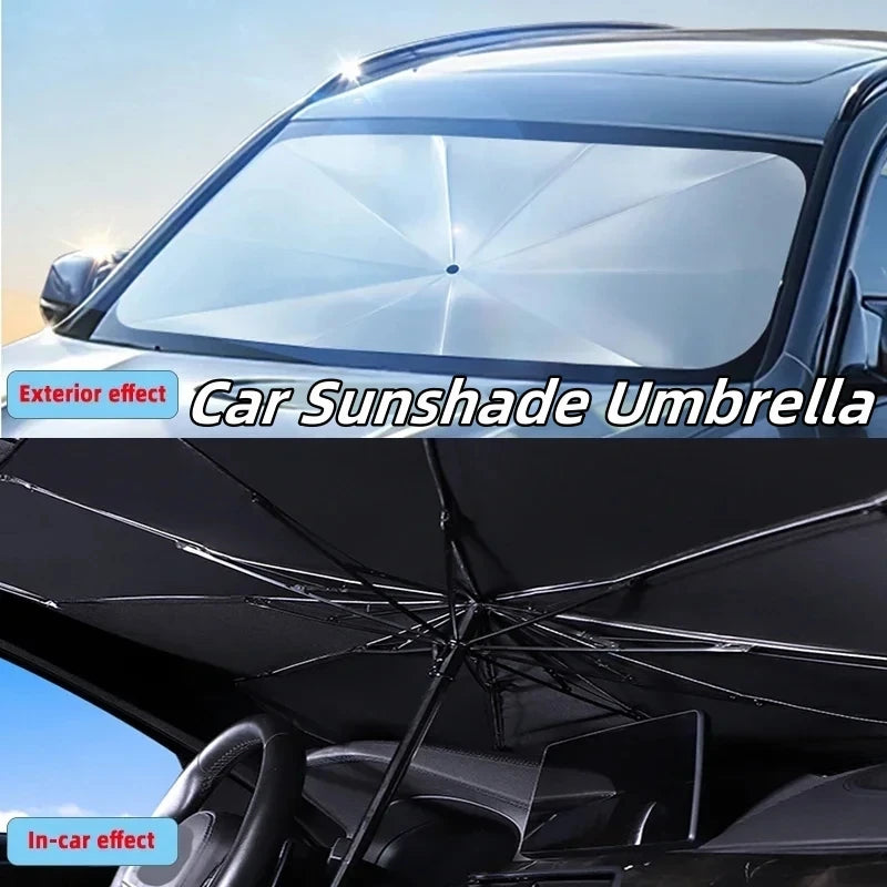 Car Sunshade Windshield Umbrella Front Sun Shade Parasol Foldable Summer Protection Car Heat Insulation Car Accessories