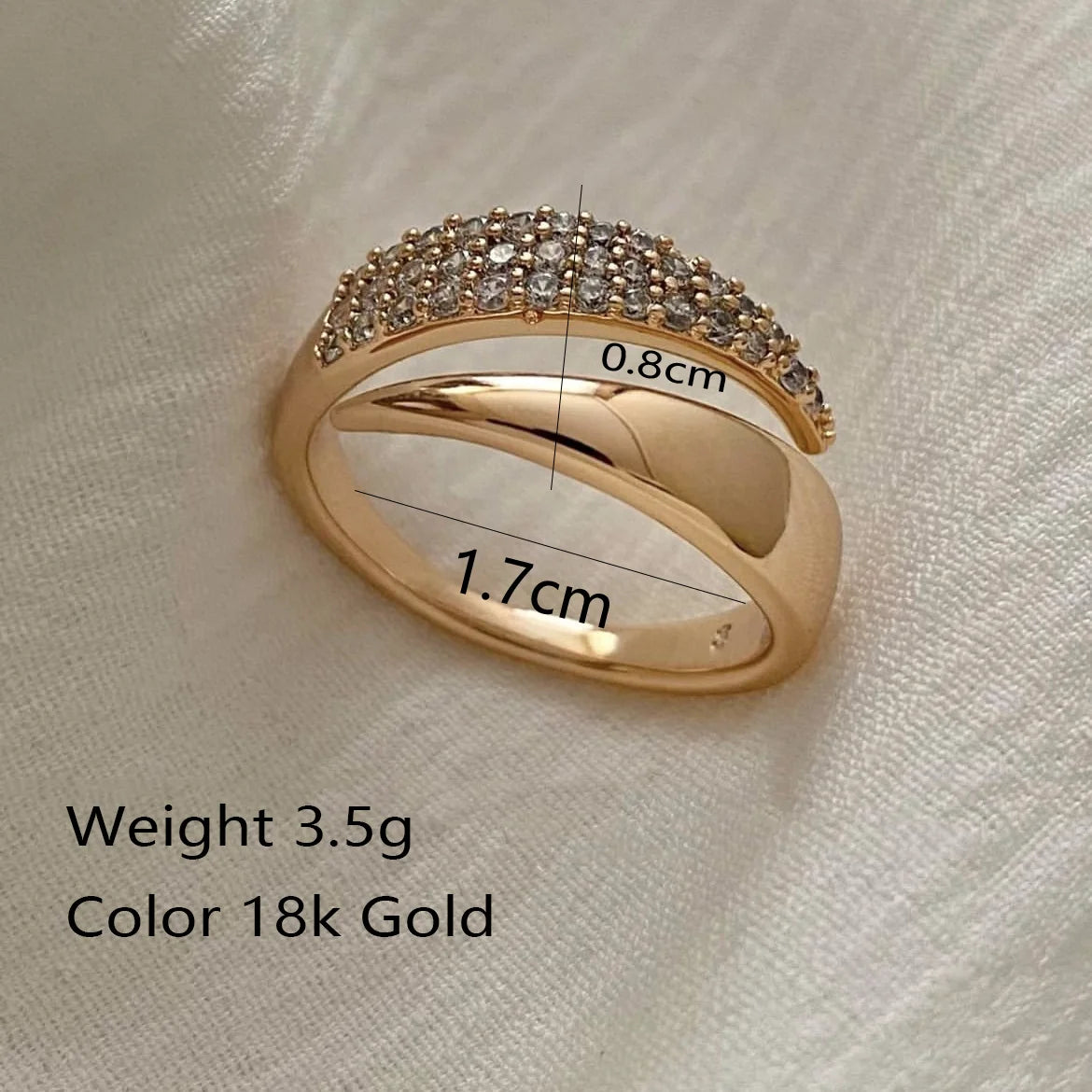 Paris ring 18 K Gold Plated Sun Rings