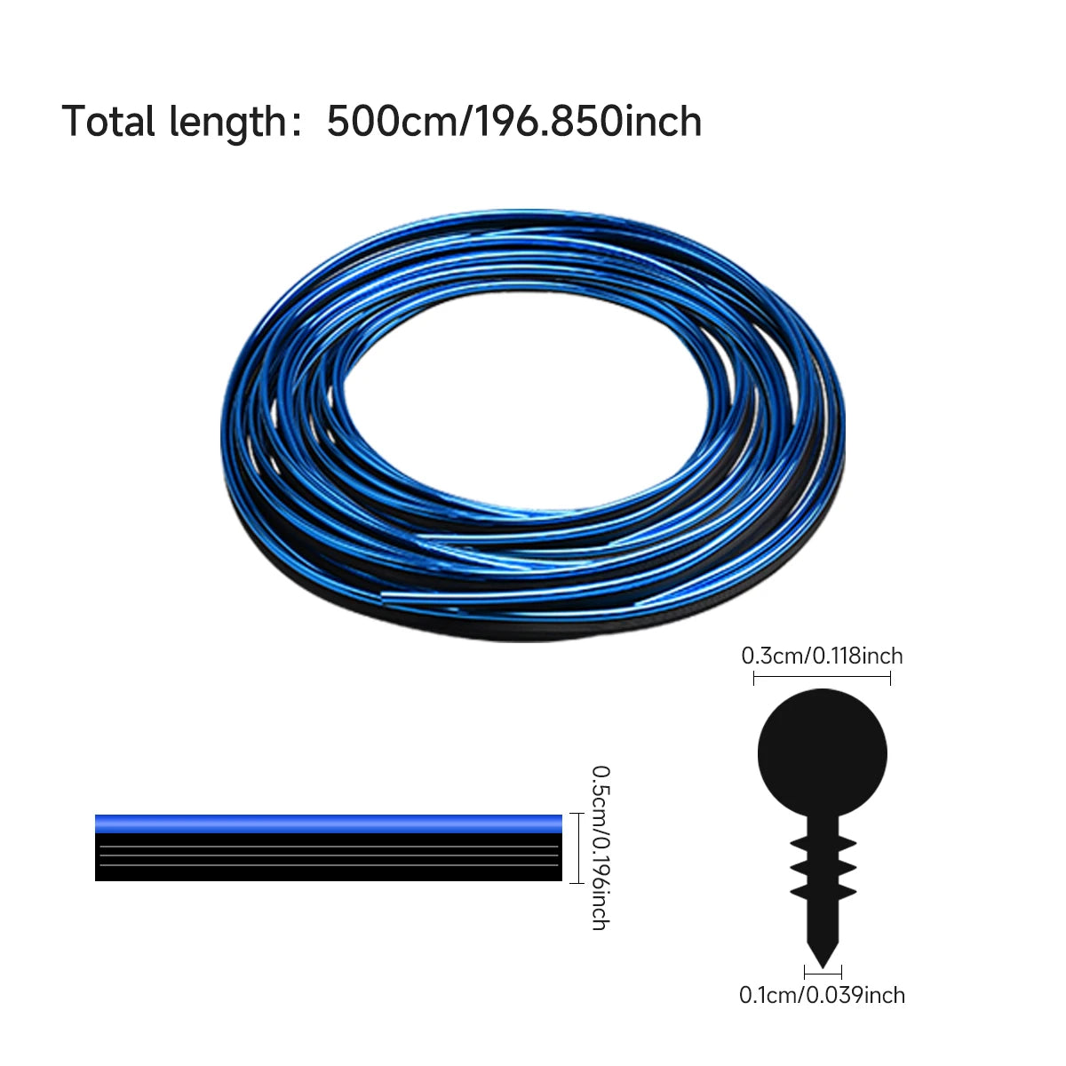 5M Car Trim Strip Electroplated Red DIY Decoration Flexible Strips With Scraper Trim Interior Moulding Car Styling Strips